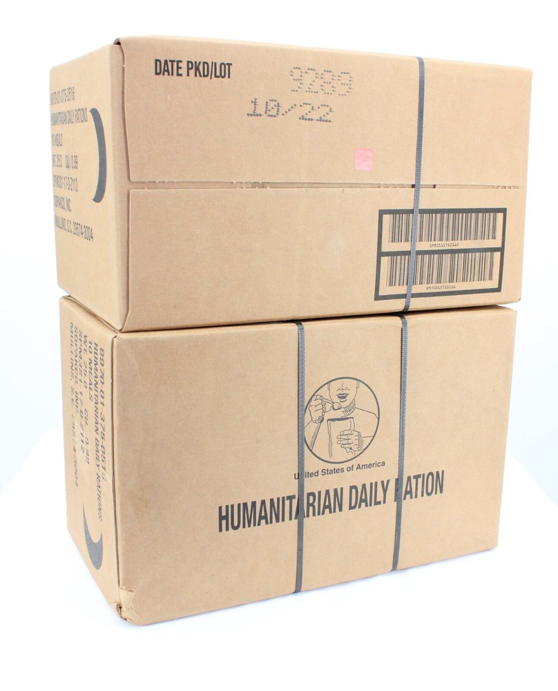 MRE - Wornick MRE 1Case - HUMANITARIAN DAILY RATION - RANDOM MENU - Date 10/2022