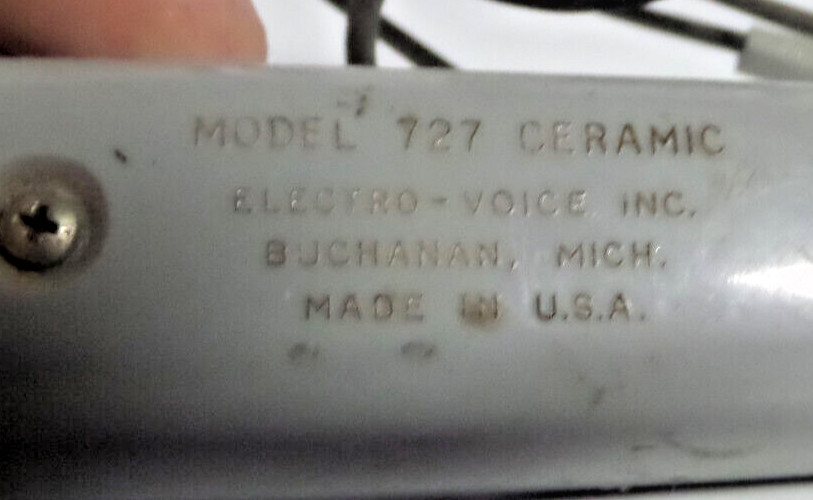 microphone 727 ceramic electro-voice vintage