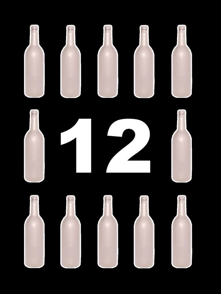 WINE BOTTLES 12 WHITE FROST BORDEAUX BRAND NEW CASE OF 12 750ml FROZEN FROSTED