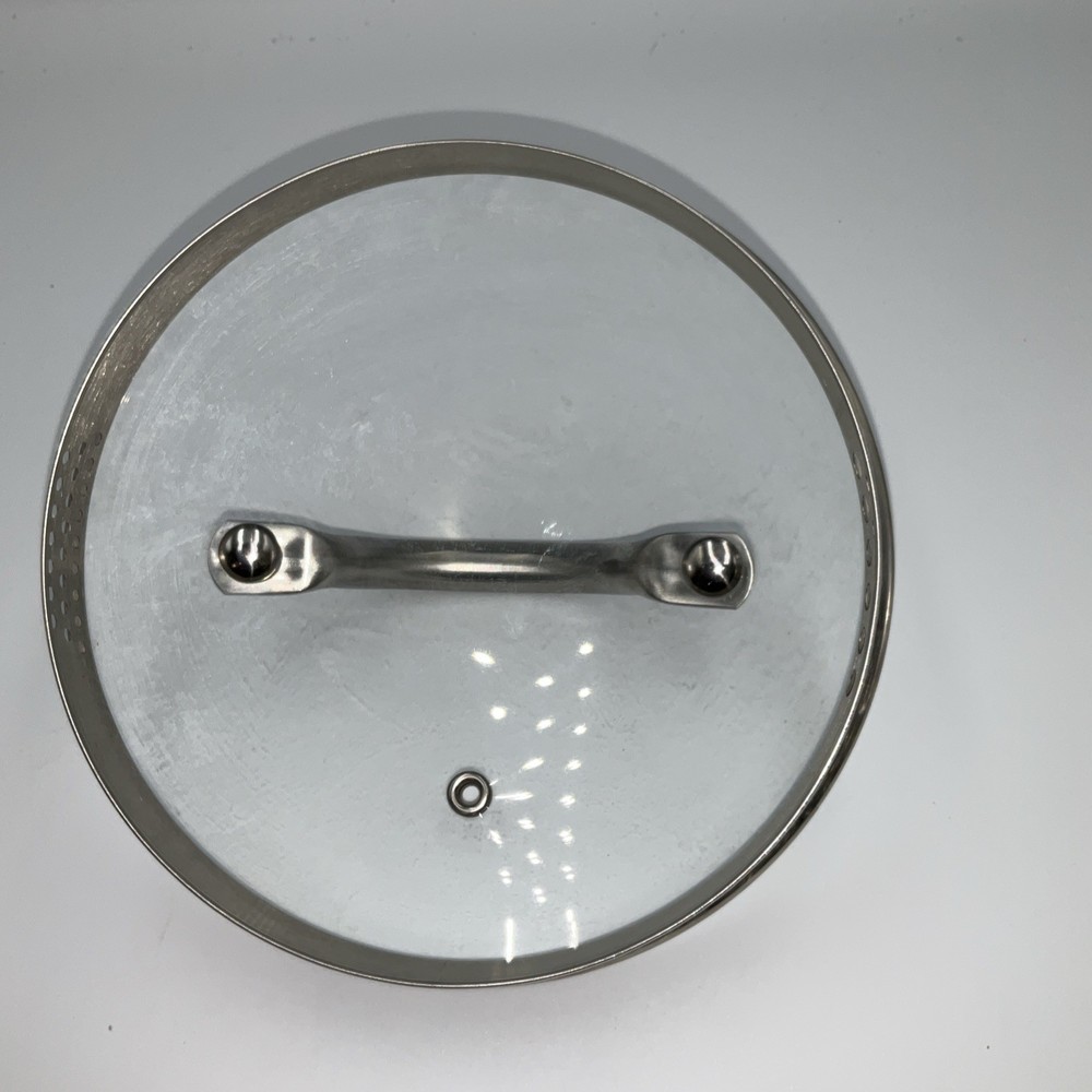 Unbranded Glass Replacement Lid, 2 Strainers & Vent, Outer Rim 7 1/2” Inner 7”