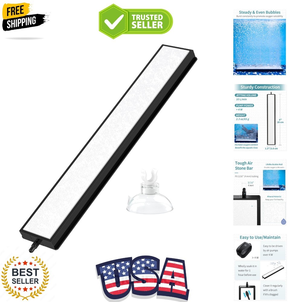 8 Inch Air Stone Bar Micro Bubble Diffuser Release Tool with Suction Cup Clip...