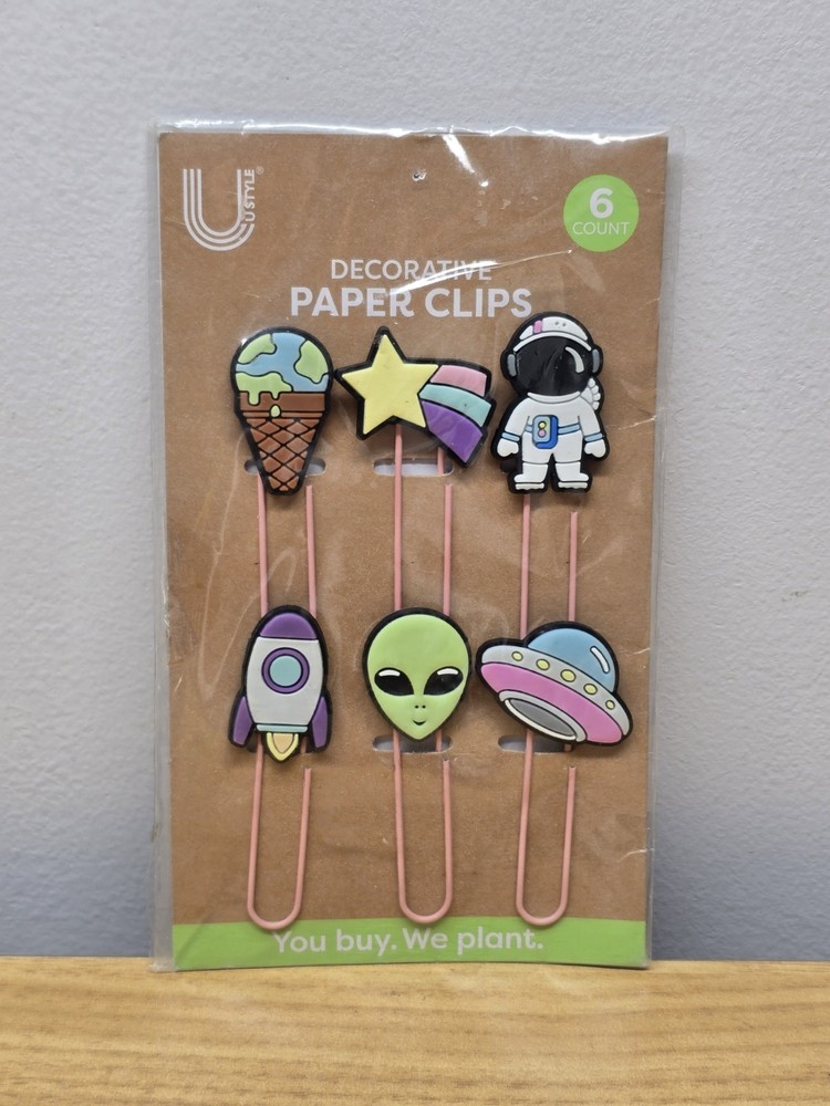 Paper Clips Space Theme Alien Spaceship Home & Office