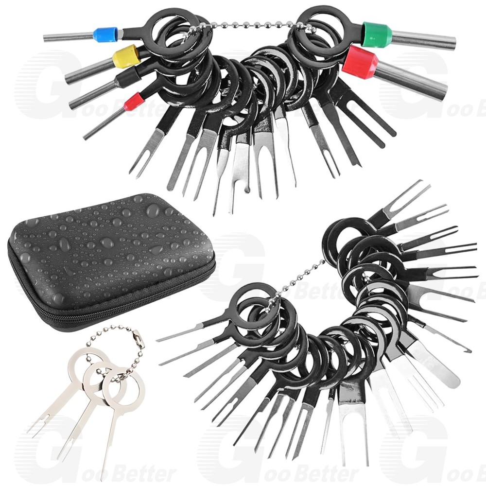 100pcs Pin Ejector Wire Kit Extractor Connector Puller Car Terminal Removal Tool