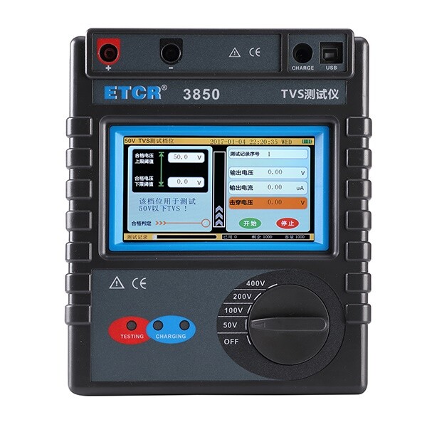 ETCR3850 TVS Tester Transient Suppression Diode Tester 0~400V