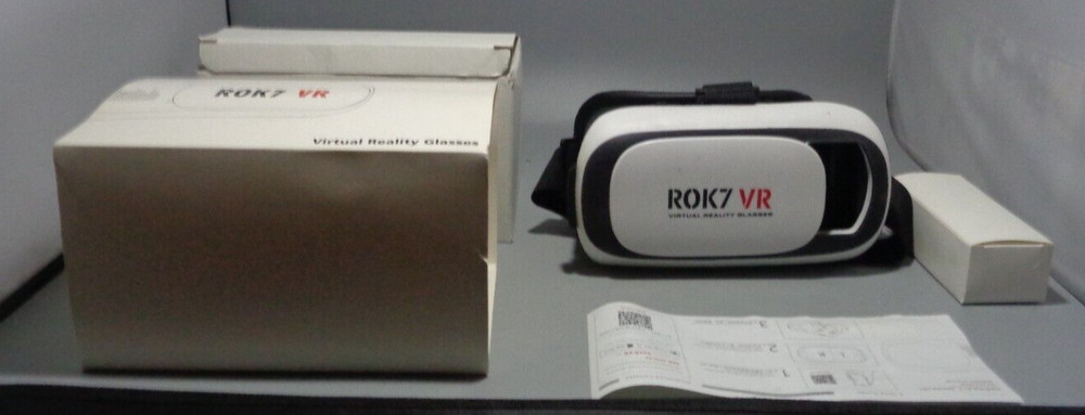 Virtual Reality Headset ROK7 VR w/Bluetooth Controller in Box
