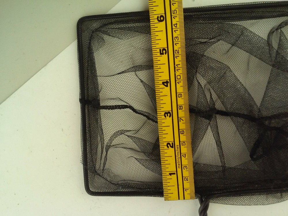 2 Pieces Handheld Aquarium Net Skimmer Mesh Net Black