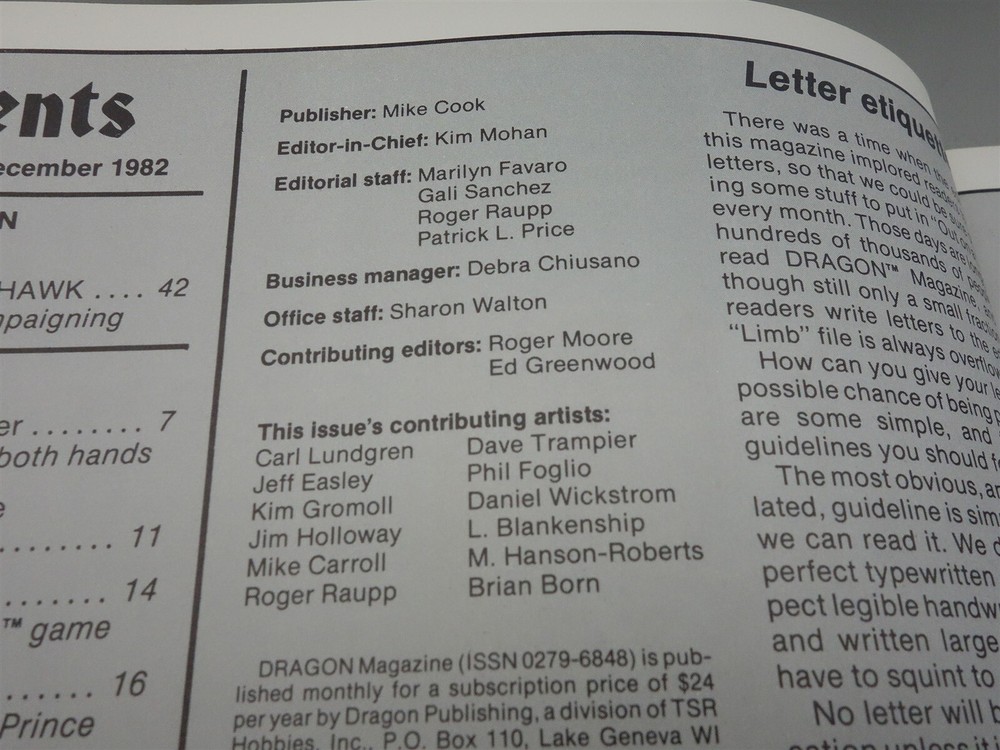 Dragon Magazine: Issue #68 December 1982 (TSR)