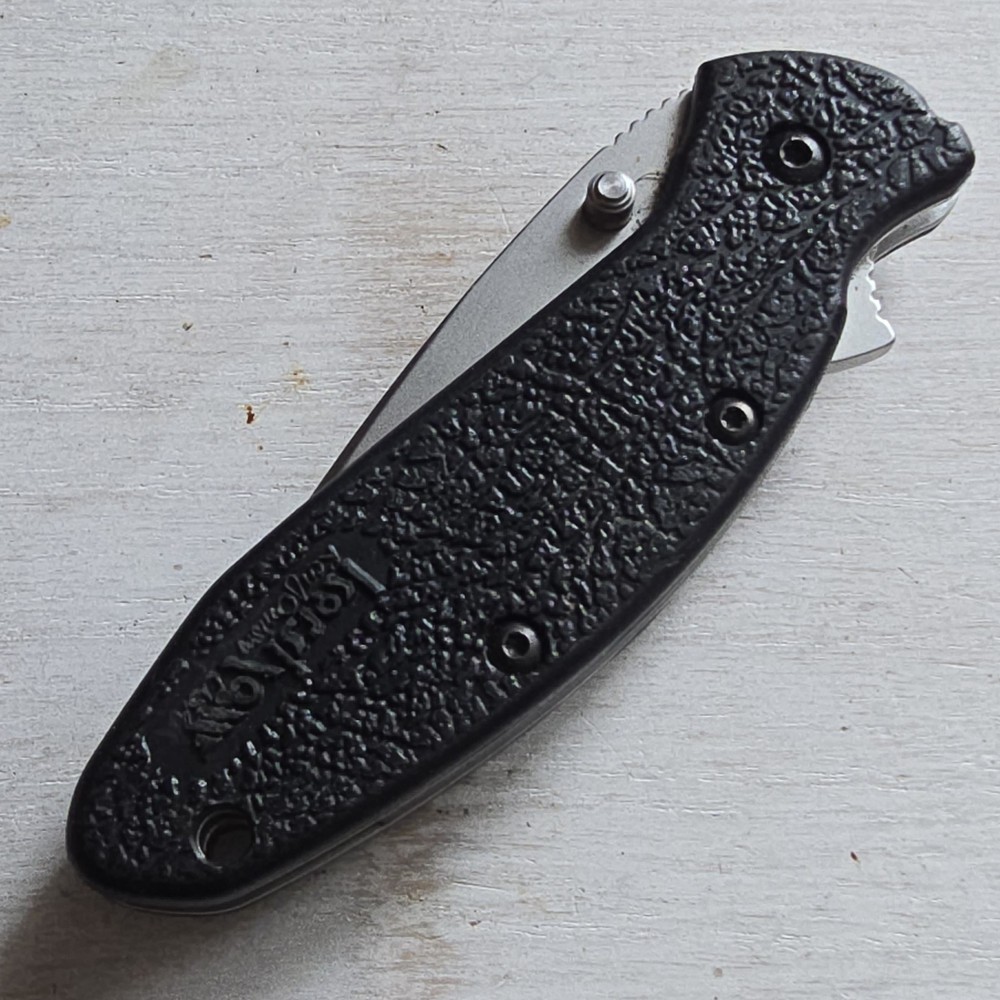 KERSHAW SCALLION ASSISTED OPEN KNIFE KEN ONION PLAIN EDGE BLADE