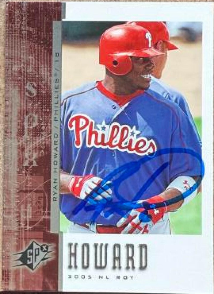 Ryan Howard Autographed 2006 SPx #71