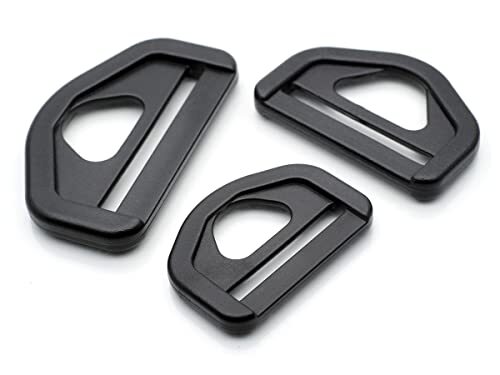 Triangle Ring Buckles Strap Connector Plastic Bar Slide Quality 1 1/4 Inches