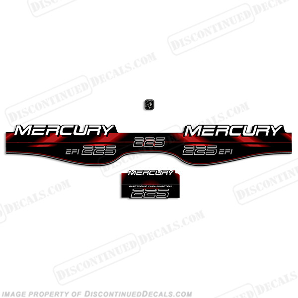 Fits Mercury 225hp EFI Decals - 1994 - 1999 (Red)