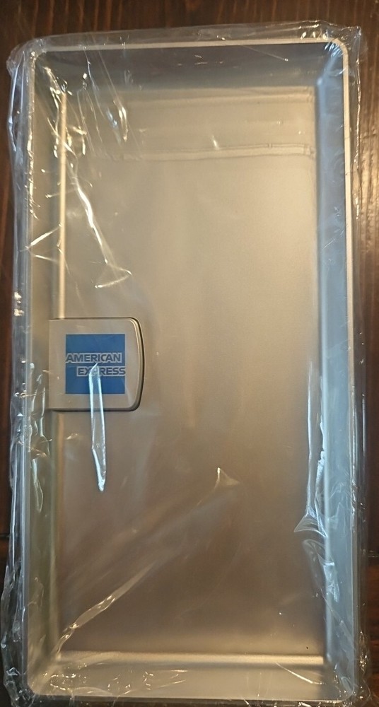 American Express Silver Tip Tray Check Presenter Plastic Amex