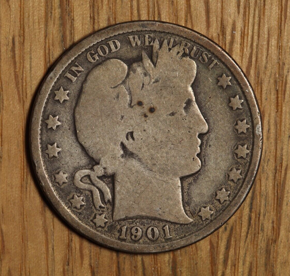 1901 (P) - Barber Half Dollar - G - Good