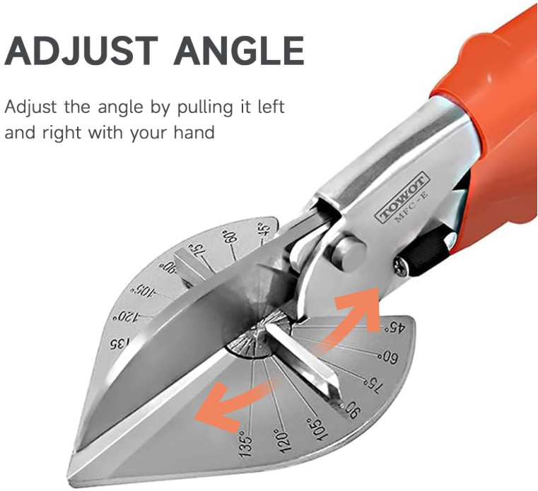 Cortadora de ingletes multiángulo Sharp, ajustable de 45° a 135° NEUVO