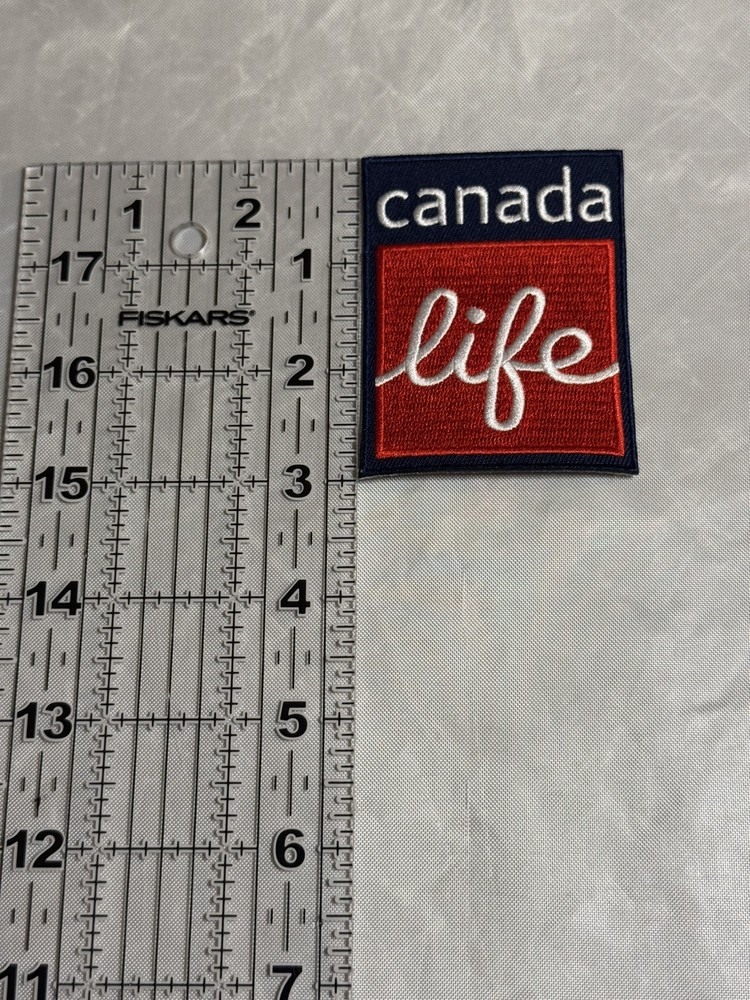 Winnipeg Jets Canada Life Patch Ad Blue