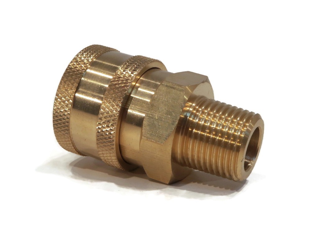 3/8" MPT Brass Quick Connect Coupler for Quickly Disconnecting Hose Lines Socket