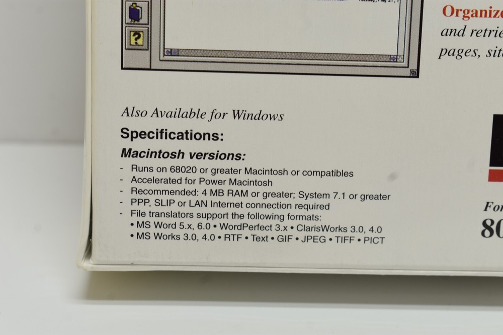 Vintage Web Buddy Demo Software Big Box Web Browser Toolbar 90's Mac. New Sealed