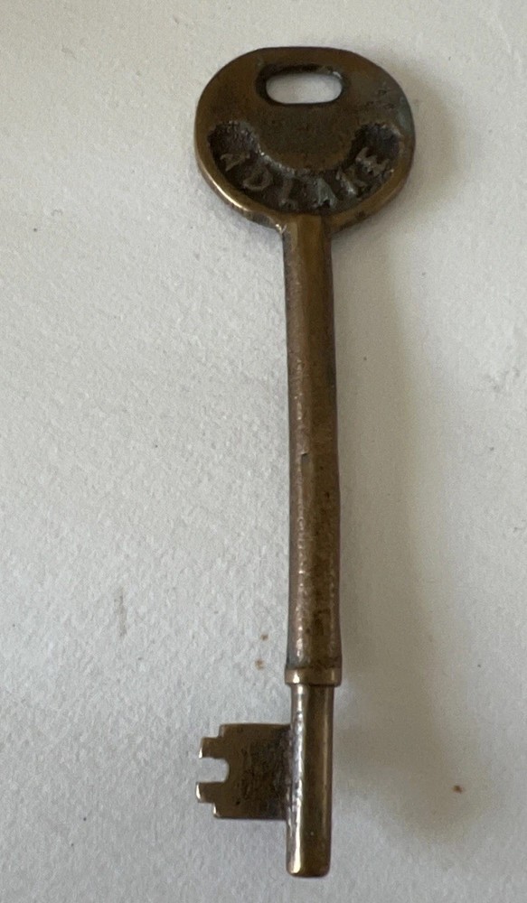 Vintage Adlake Solid Brass Railroad Skeleton Keys