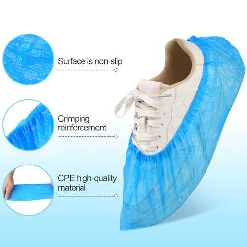 100 Pack Disposable Shoe Covers Non-Slip Shoe Boots Protector Covers for Work