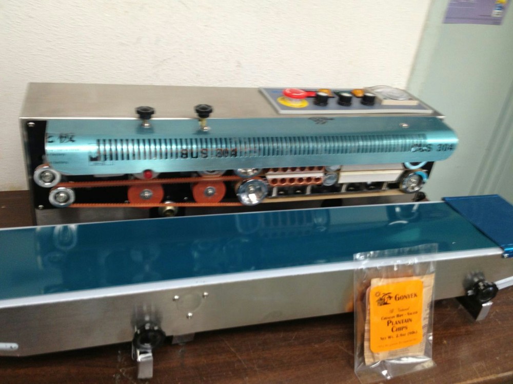 220V INDUSTRIAL VERSION FRD-1000 HORIZONTAL INK CODE BAND SEALER MACHINE