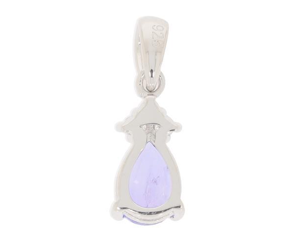 Sterling Silver Semi Mount Pendant Setting Pear PE 7x5mm Topaz Solid