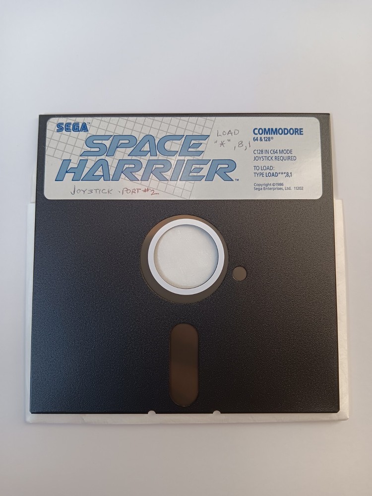 Commodore 64 Space Harrier Computer Game Software Tested/Works Sega