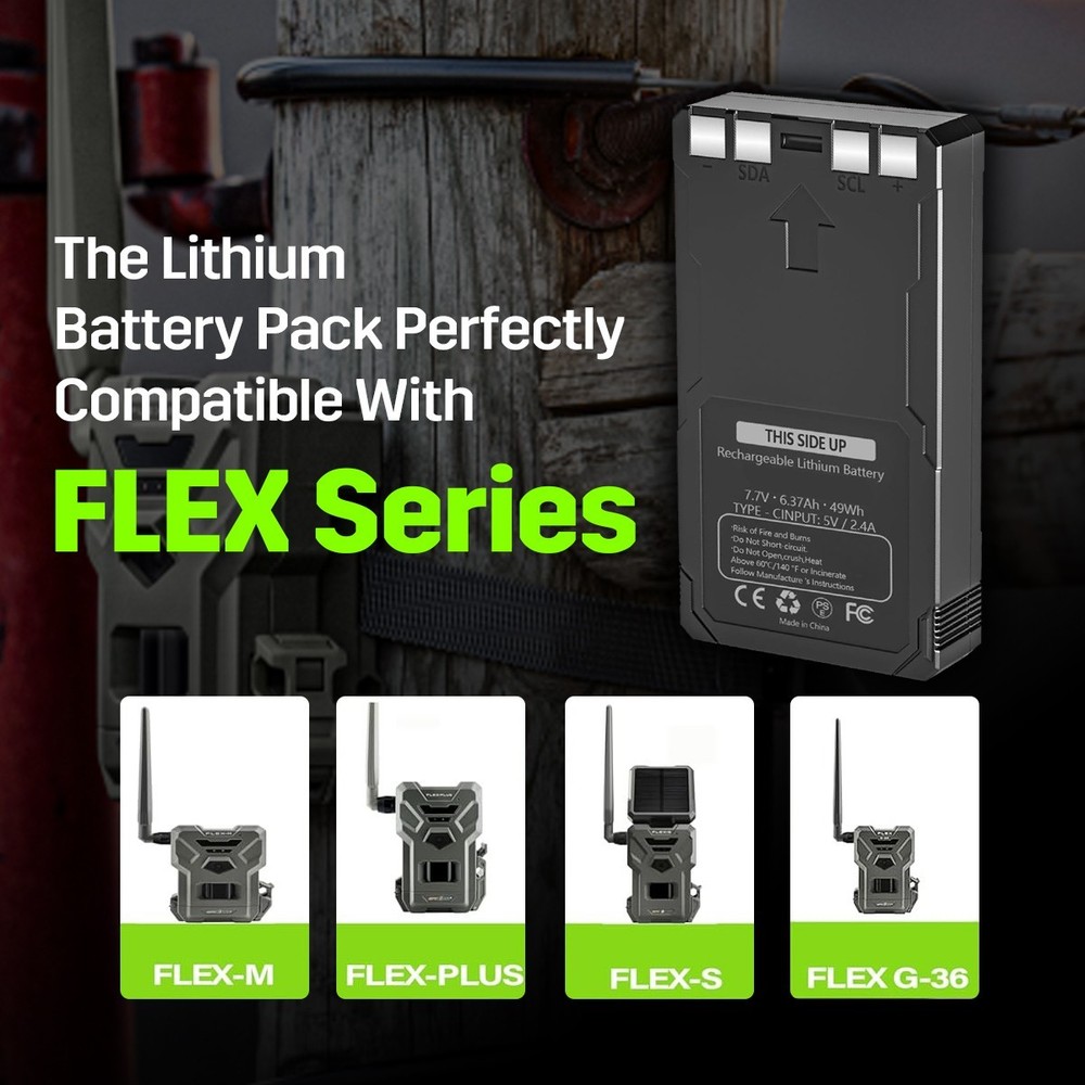 3-Pack Rechargeable LIT-22 Battery Compatible For Trail Camera Flex-M Flex G-36