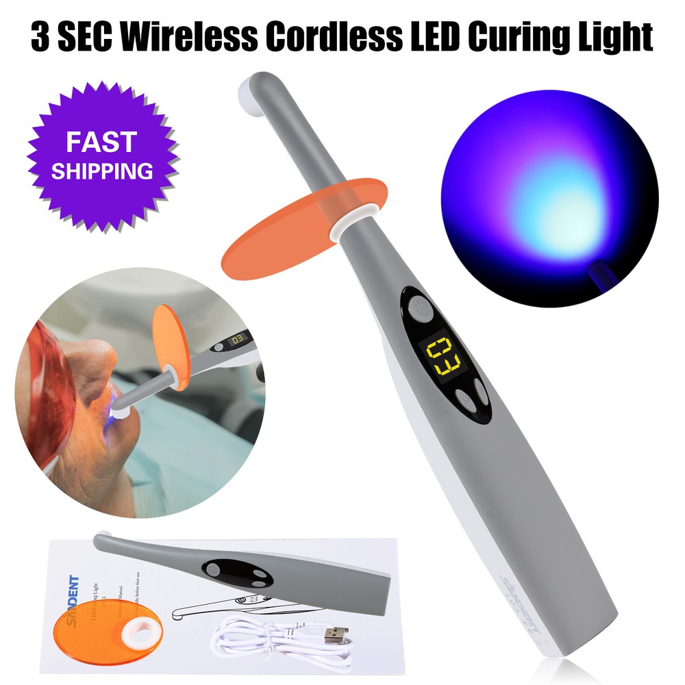 Dental LED Light Cur Lamp Cordless 3Second Fast Curing Light 2 Modes 3SEC OR