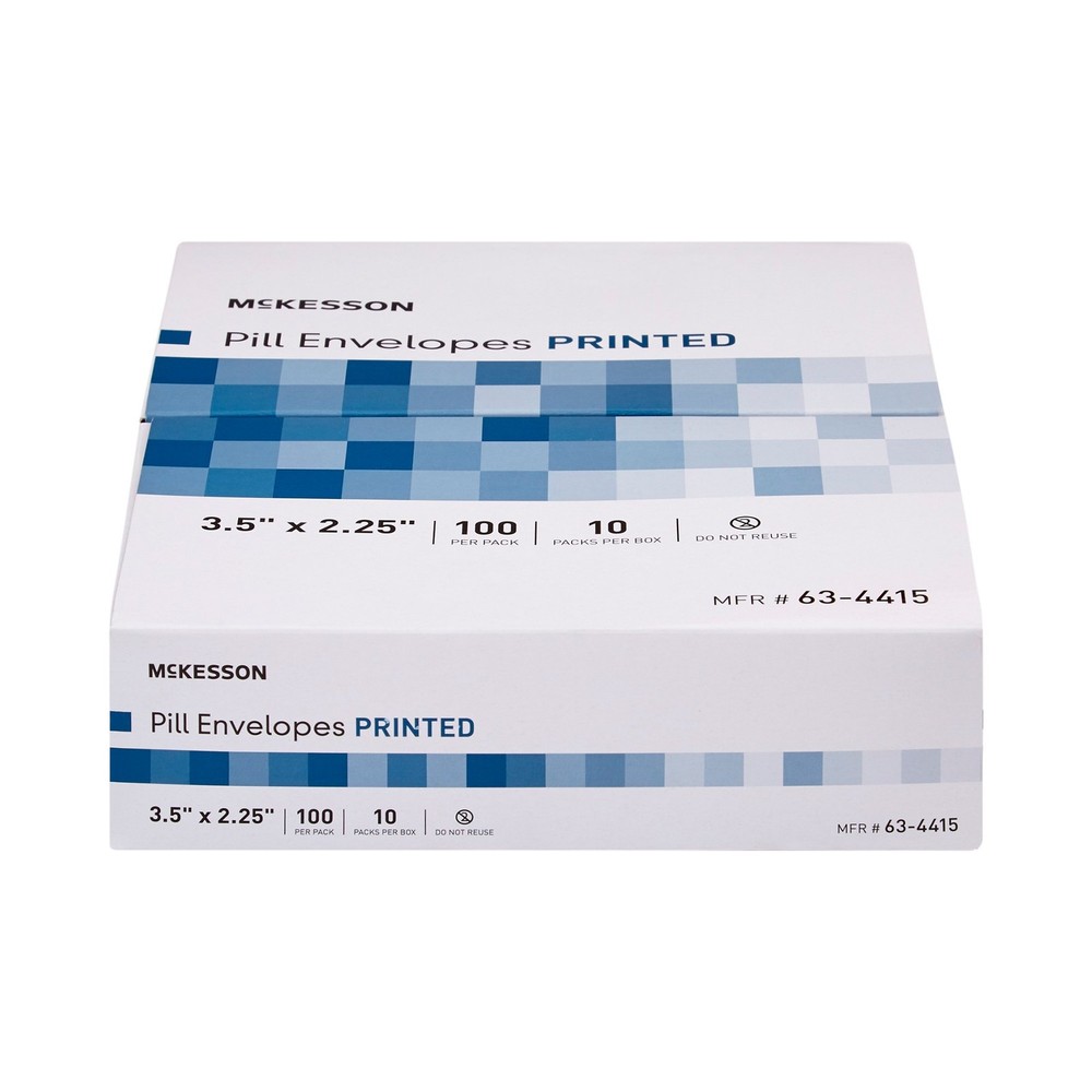 McKesson White Medication Envelope 63-4415 100 per Pack