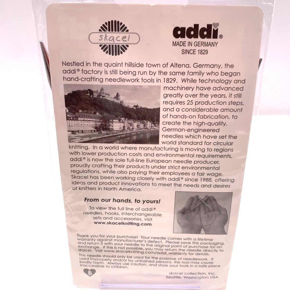 Addi ROCKET 2 [SQUARED] 32" fixed squared knitting needles- CHOOSE YOUR SIZE