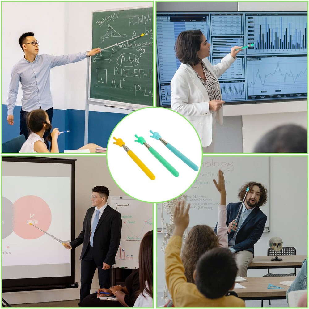 Retractable Finger Pointer Stick for Classroom: Extendable Telescopic...