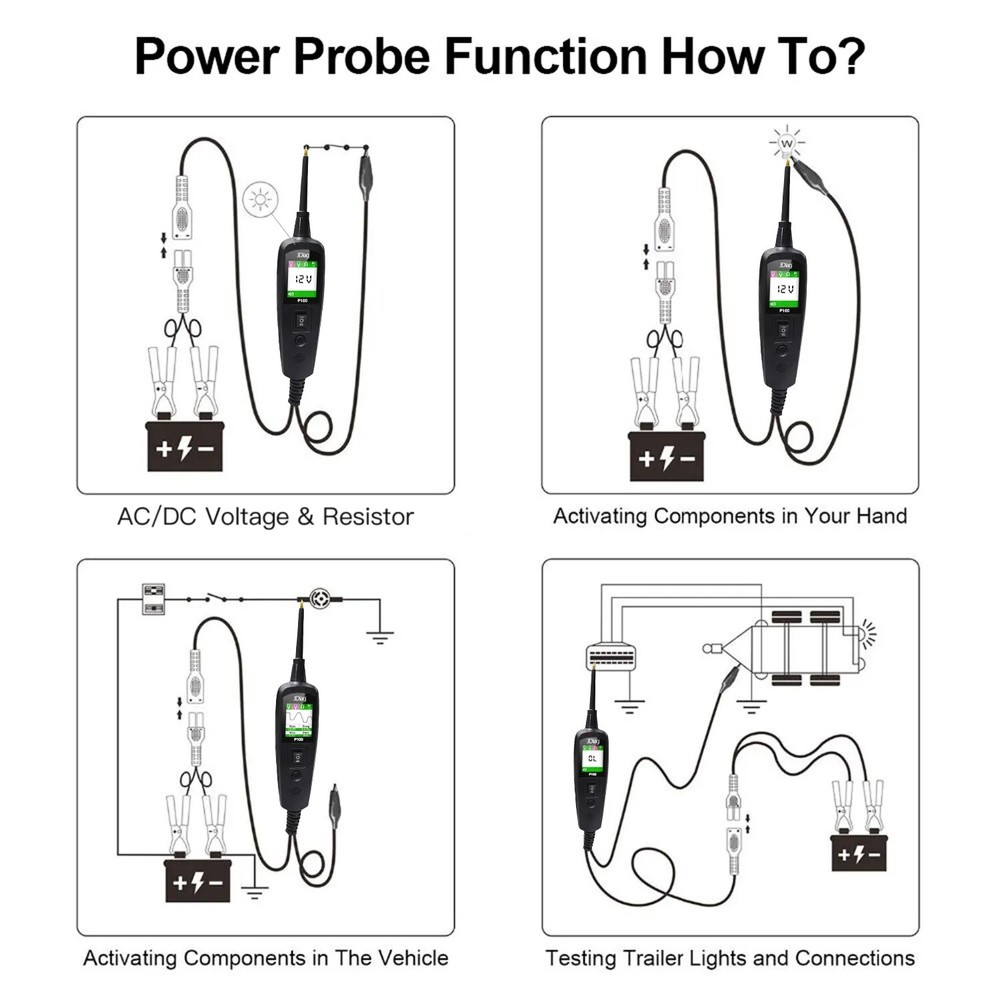 Powerscan 12/24V Power Probe Automotive Electrical Circuit System Diagnosis Tool