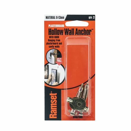Ramset Hollow Wall Anchor With Hook - 2 Pack