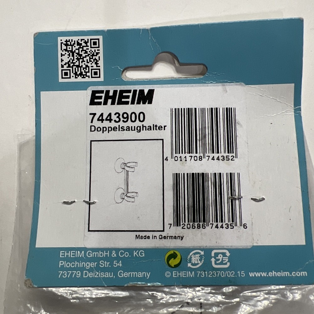 Eheim support double ventouse ref 7443900 pour chauffage jager