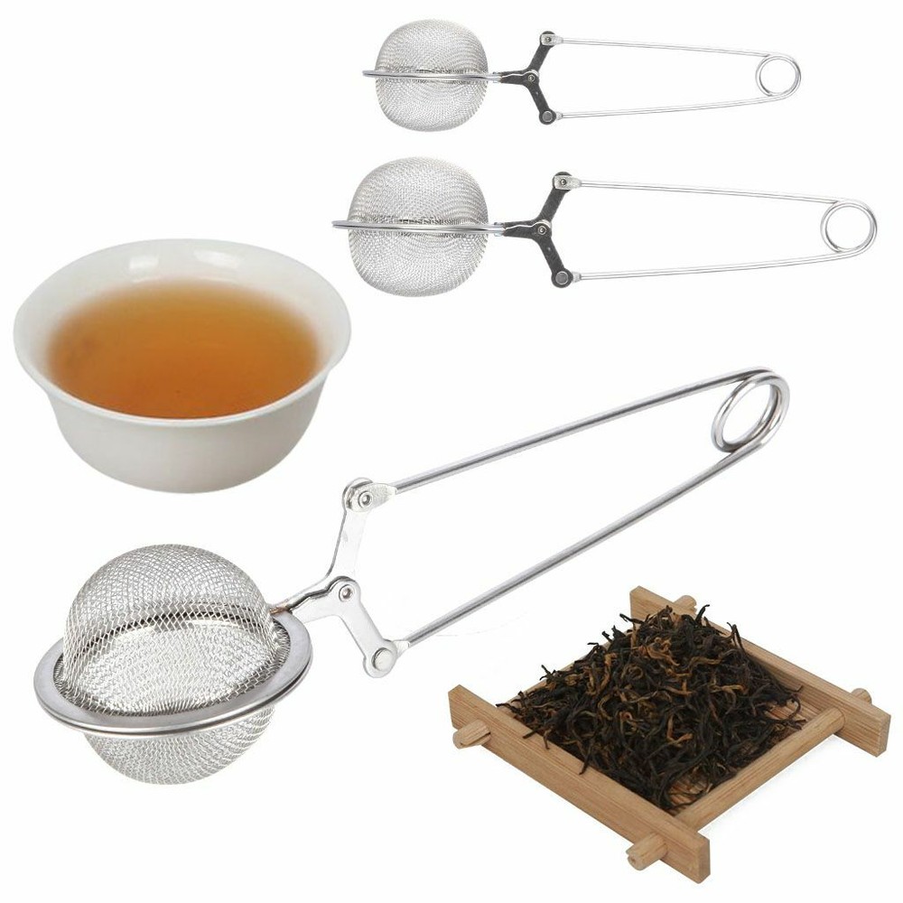 Tea Mesh Stainless Steel Strainer with Handle (4 Pack) Ball Shape Tea Infuser US