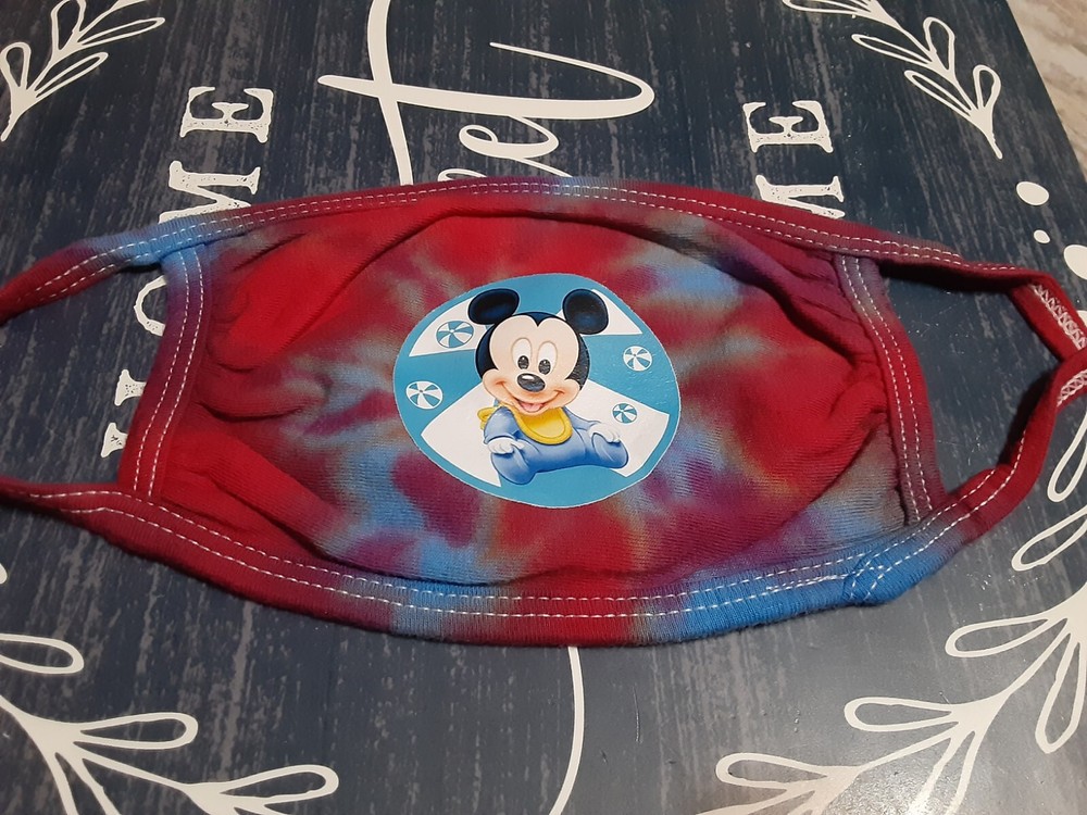 Red And Blue Mickey Face Mask
