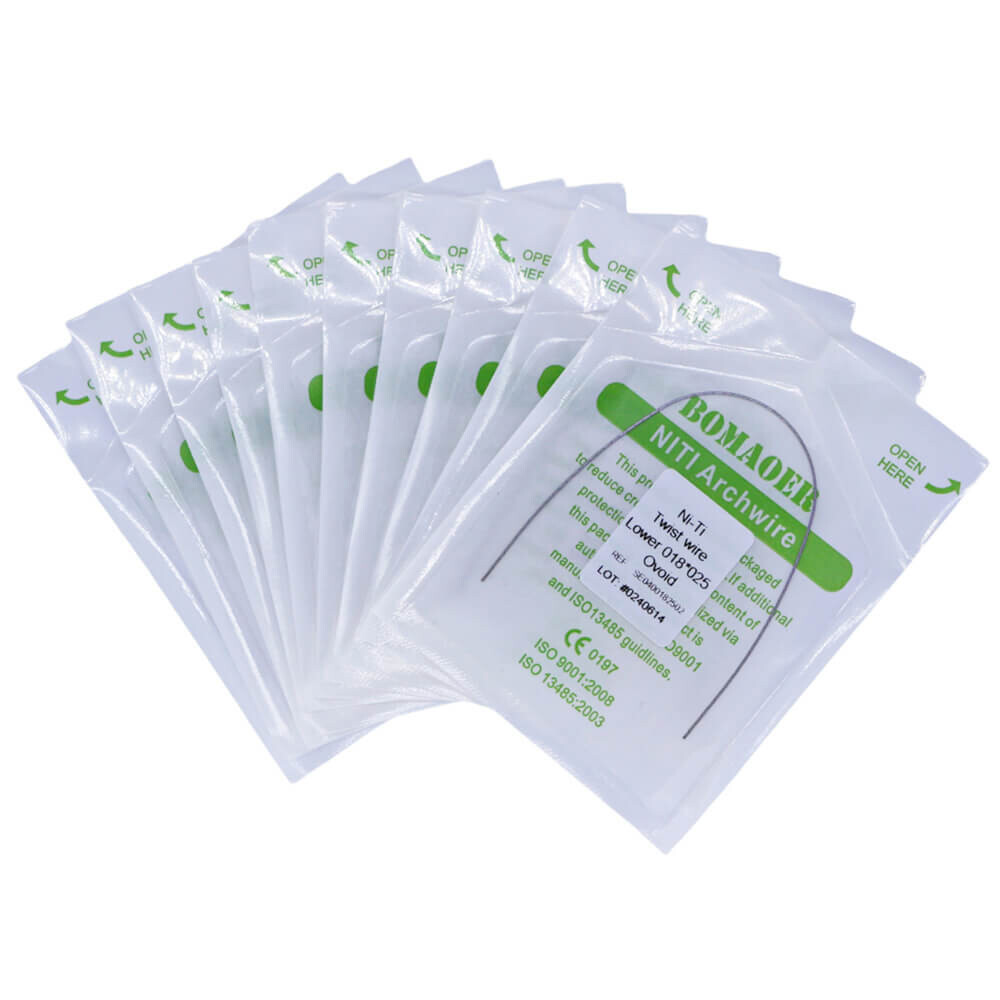 1 Pack Orthodontic NiTi Rectangular Wire 0.018x0.025 Lower Ovoid Form