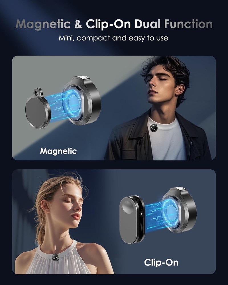 Wireless Lavalier Microphone for iPhone/Android, Lapel Mics with USB-C Plug-P...