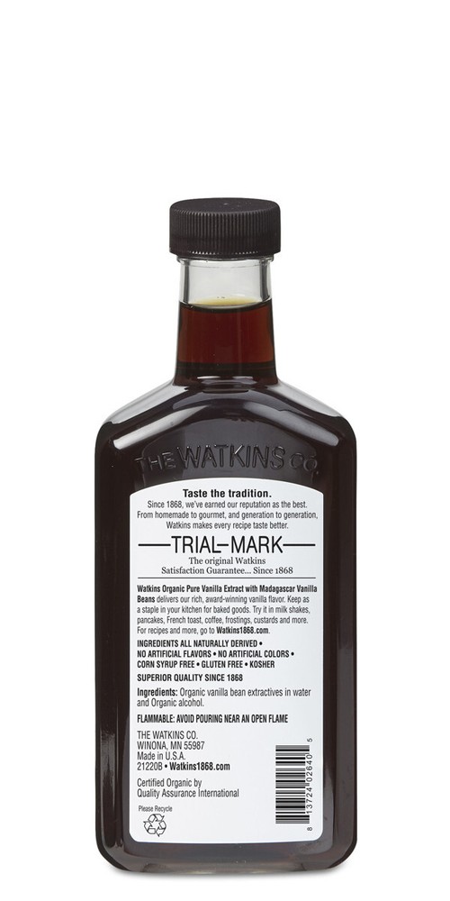 ORGANIC PURE VANILLA, 8 FL. OZ.