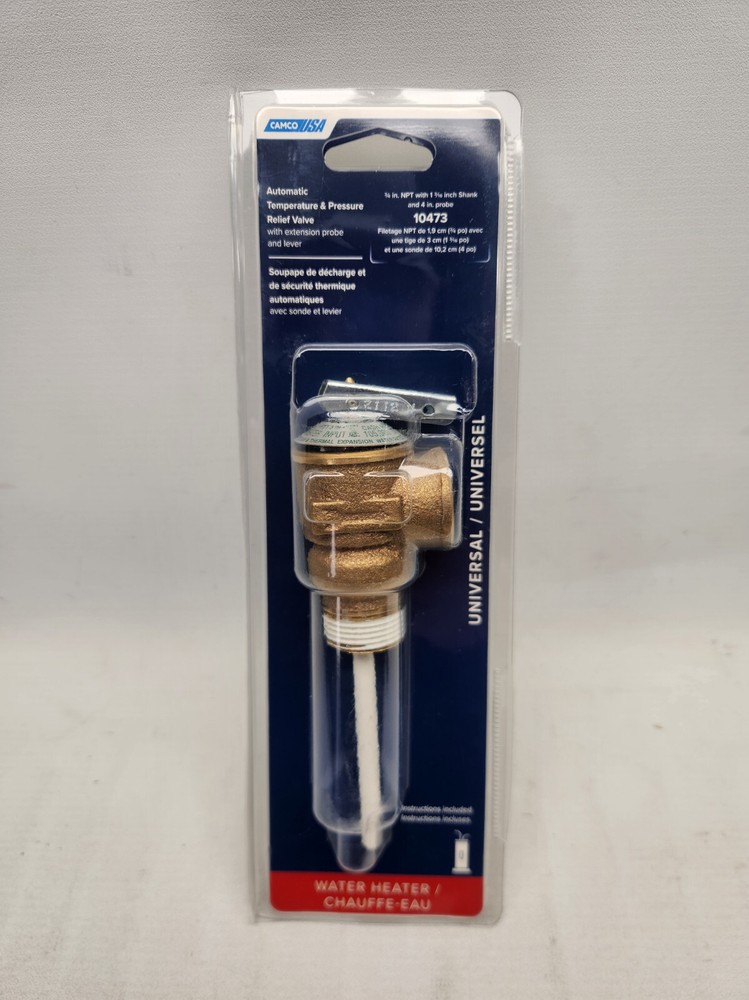 Camco 10473 3/4" Pressure Relief Water Heater Valve