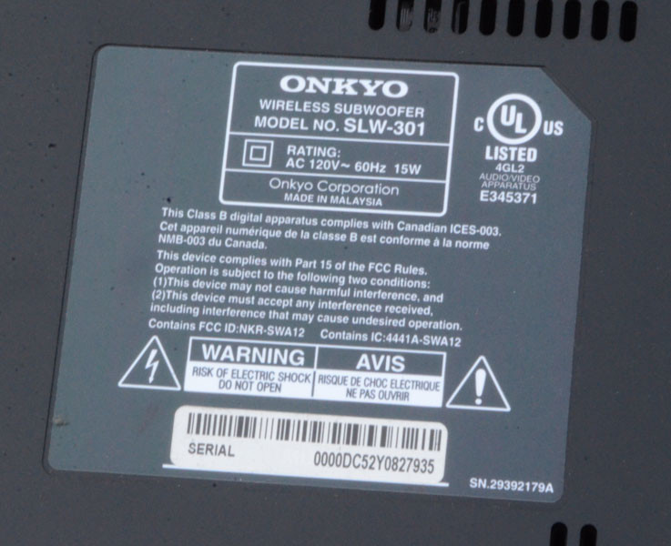 Onkyo Envision Cinema Bluetooth Speaker System Model LS3100(B).