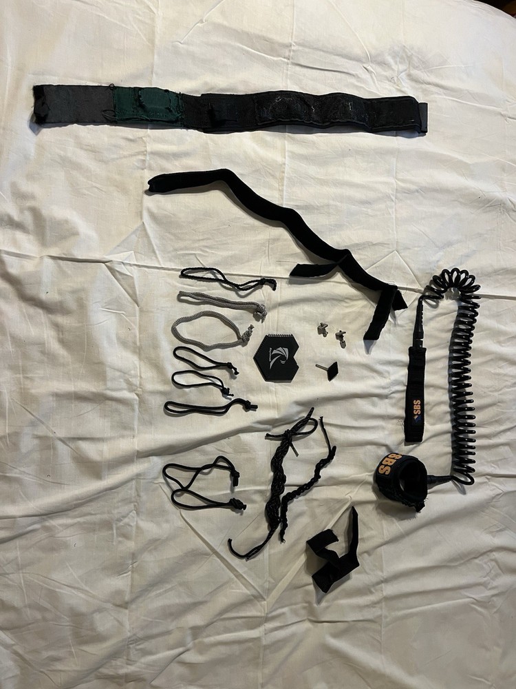 SBS Raystreak Paddleboard Coil SUP Leash & Deck Rigging Surfing Accessory Set
