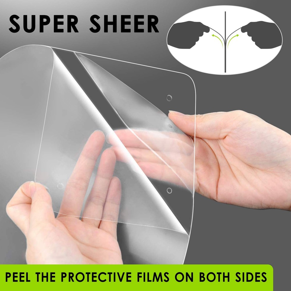 EWA Adjustable Face Shield（2pack+10visors）, All-Round Protection Cap with Cle...