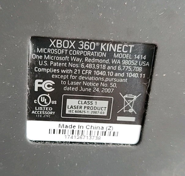 Authentic Xbox 360 Kinect Sensor Black + Kinect Adventures Game + US Seller