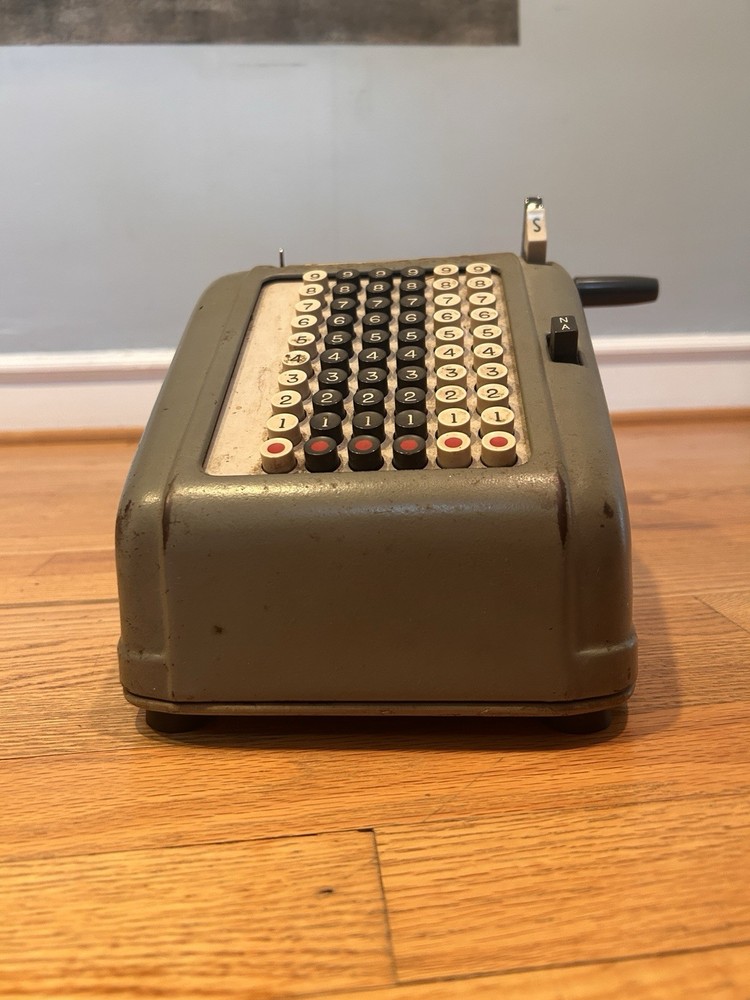 Vintage Adding Machine Calculator With Paper Roll Register