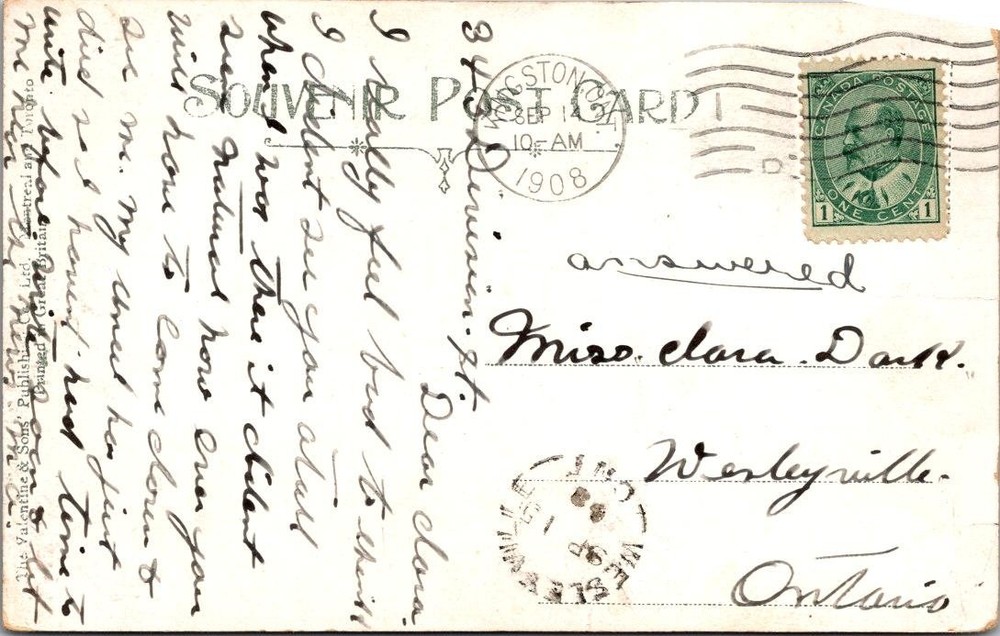 Canada 1908 Kingston Ont - PPC - A02379