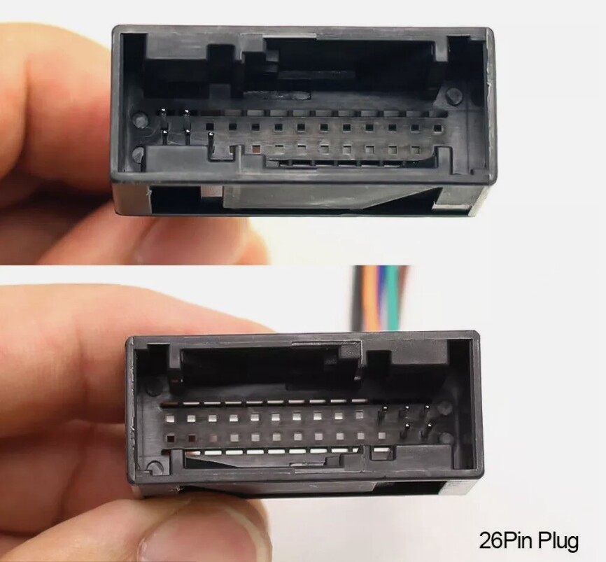 For VW Seat OEM Reverse Camera 26PIN RGB To RCA/AV Converter Decoder Box Adapter