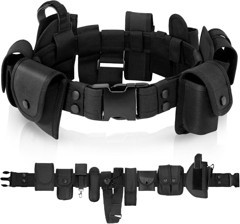 Adjustable Tactical Duty Belt Set with Complete Holsters - Security Essentials