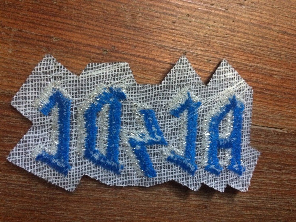 AC/DC vintage 80's iron on patch (blue)