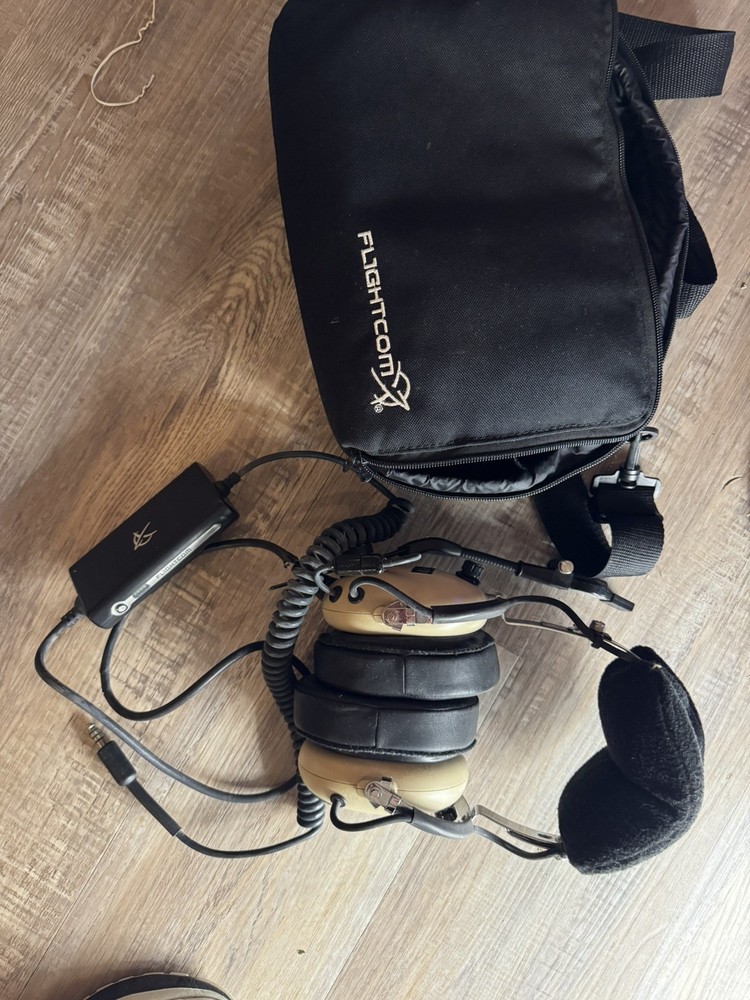 FLIGHTCOM E-13 ANR Active Noise Reduction Military Aviation Headset *untested*